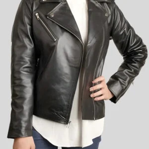 K Classic Women’s Motorcycle Leather Jacket
