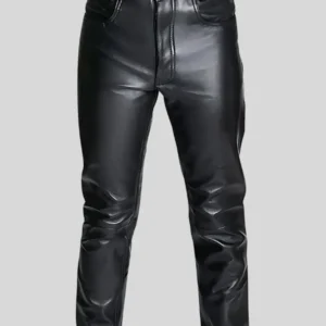 Men’s Black Leather Pants – Premium Stylish Fit