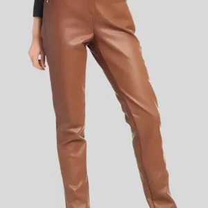Women’s Classic Tan Leather Jeans – Timeless Style